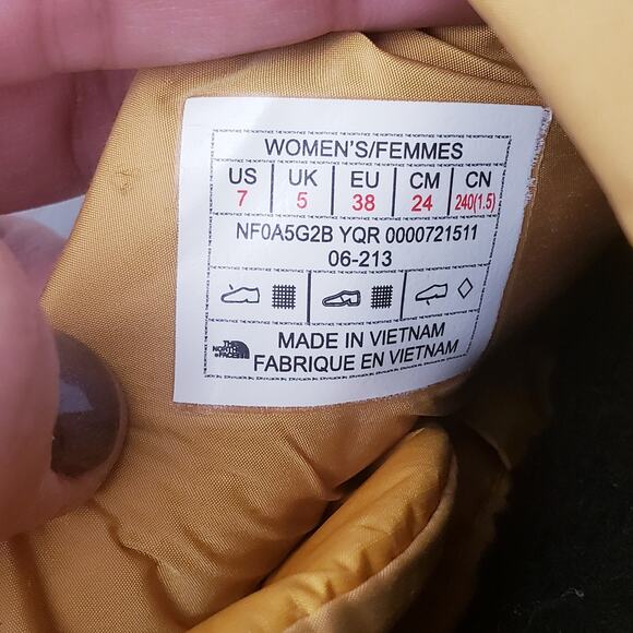 The North Face Women Nuptse mule 550 down feather Yellow Size 7 - Picture 9 of 12